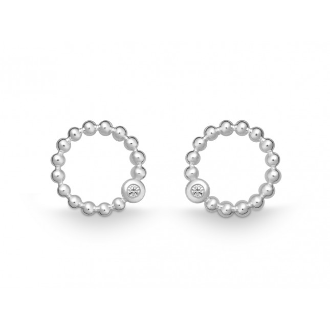 Ohrstecker 925 Silber mit Brillant I 0.02ct.