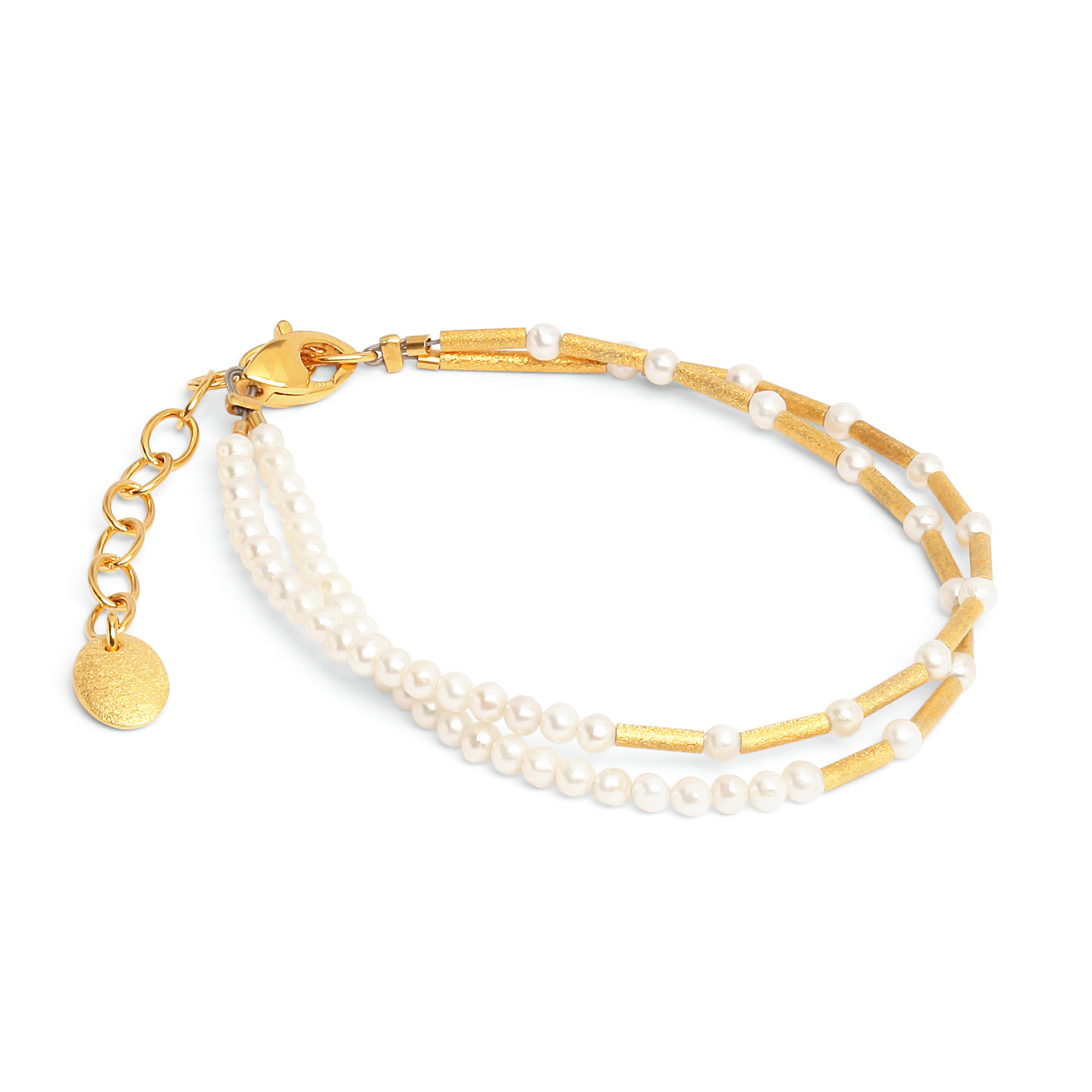 Armschmuck I Clea I 925 I goldplattiert I Perle