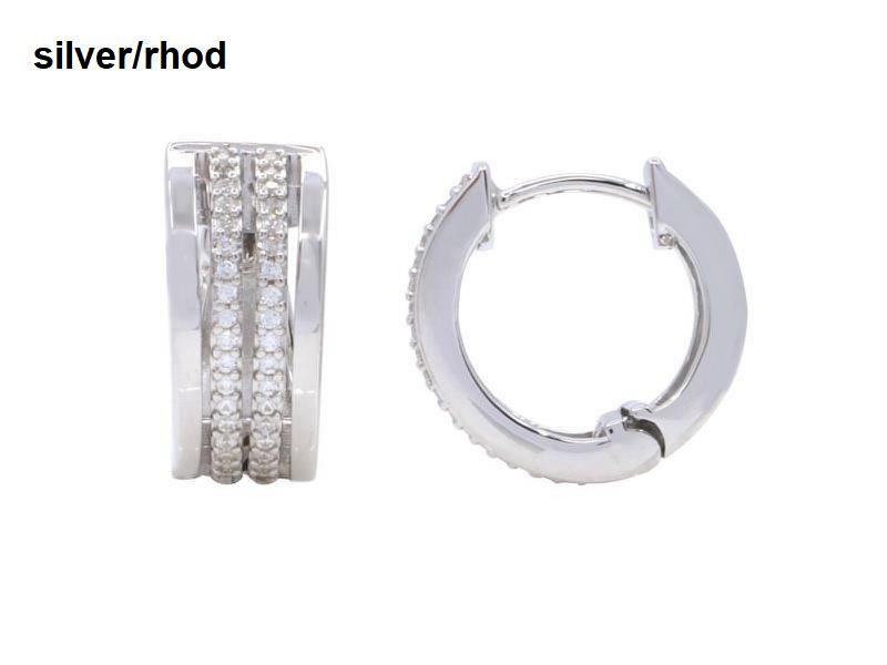 Silbercreolen mit Zirkonia