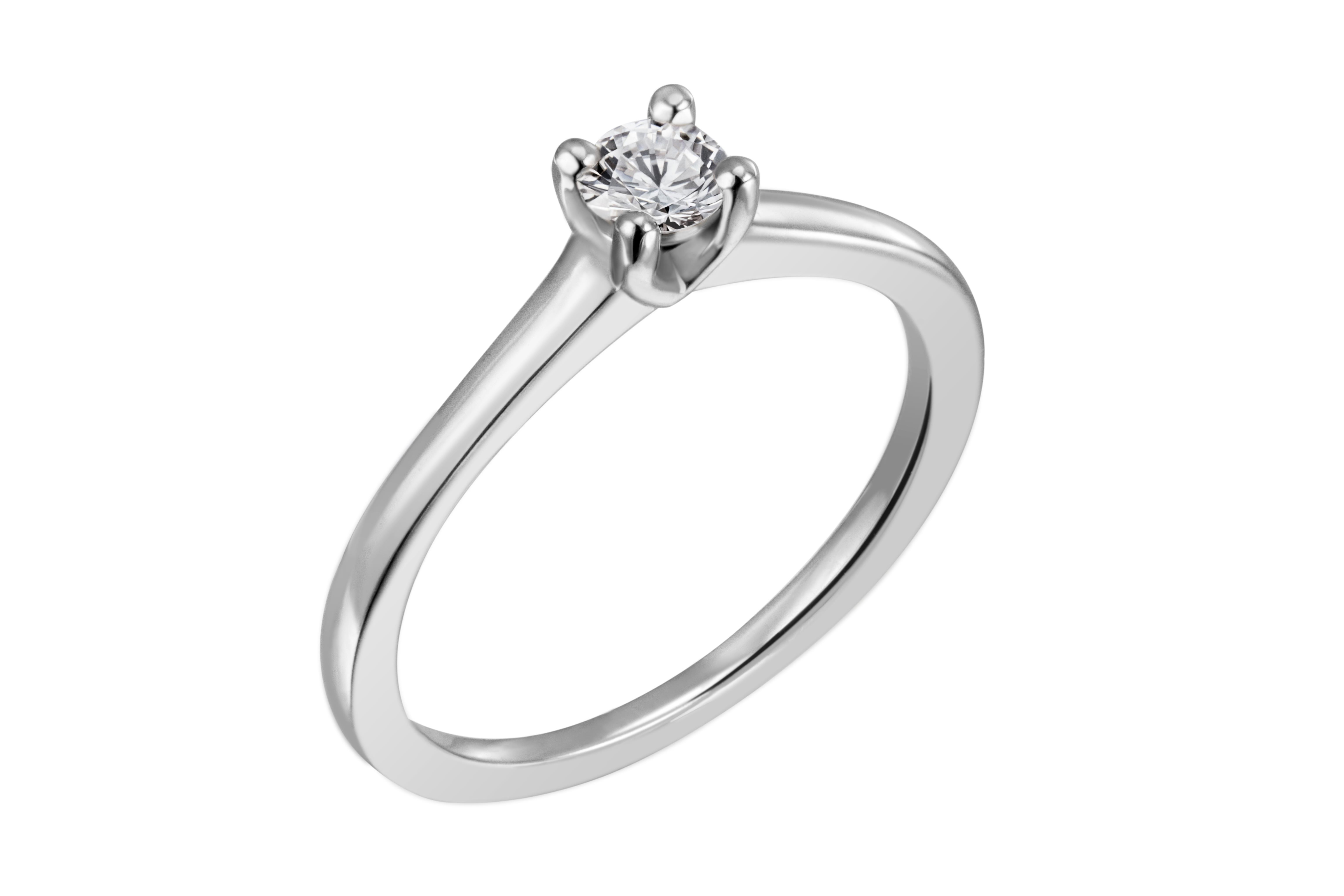 Antragsring mit Brillant I 585WG I 0.05ct