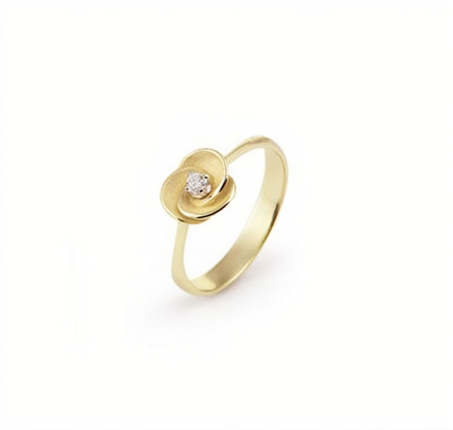Ring mit Brillant 750 Weißgold