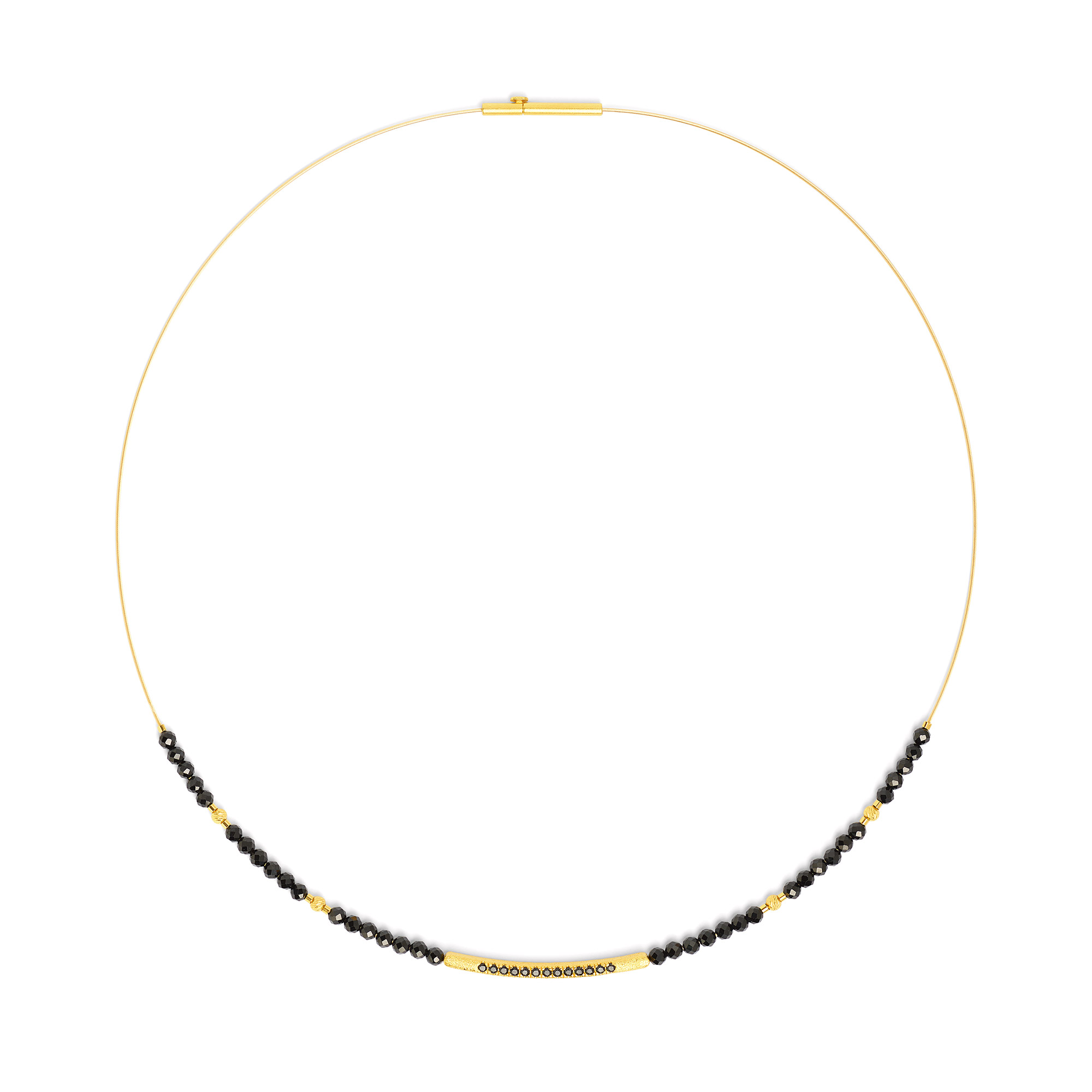 Collier mit Spinell I 925 Silber  -  Goldplattiert