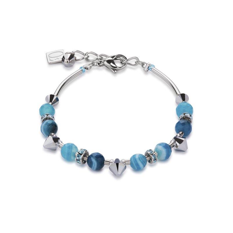 Armband mit Swarovski® Kristalle & Streifenachat