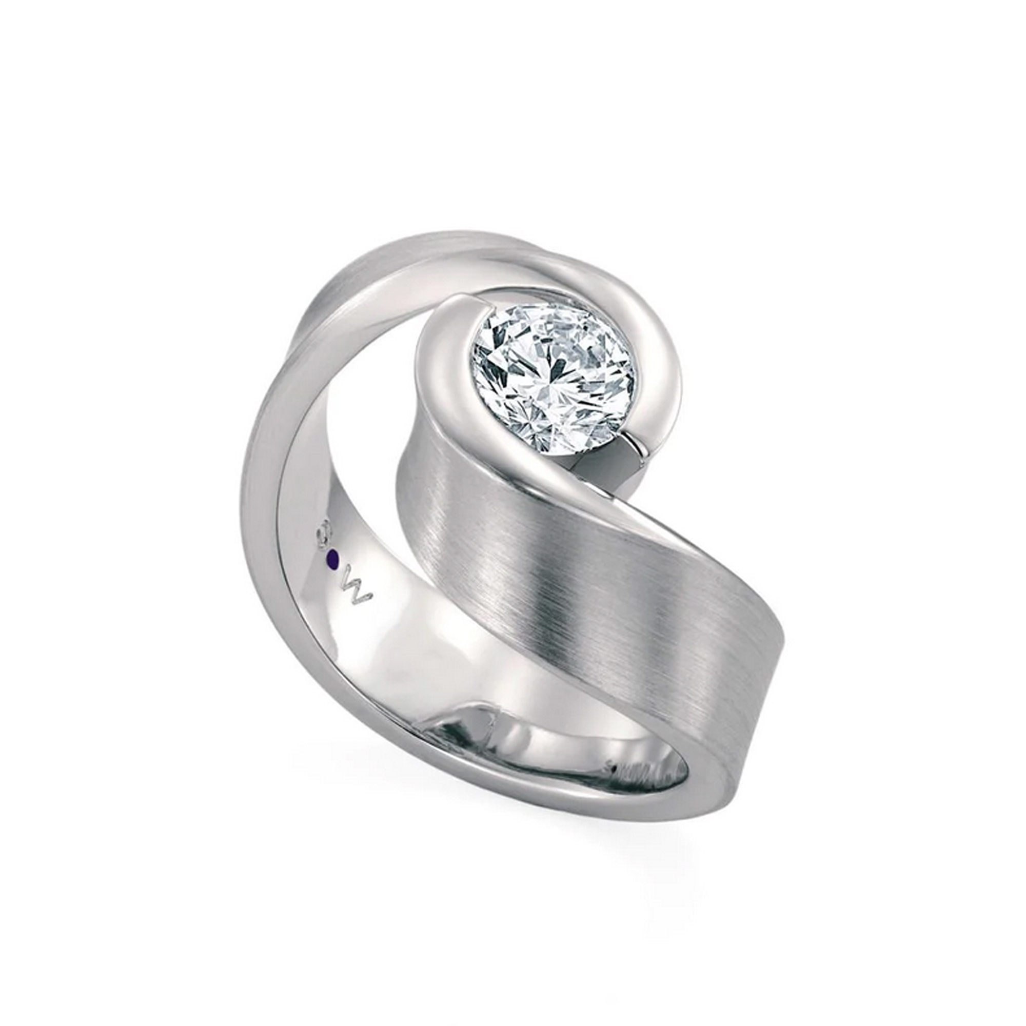 Solitärring I Umarmung I 750 WG I 0,77 Carat