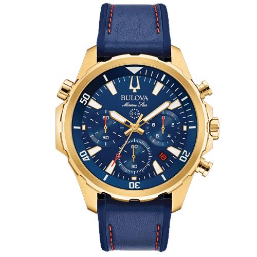 Bulova I Marine Star I gold-blau I 97B168