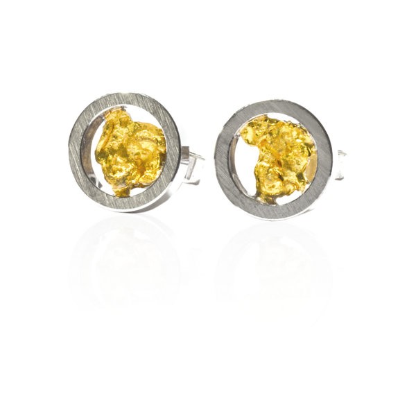 Ohrstecker aus Feingold I Stahl/Feingold I Nuggets