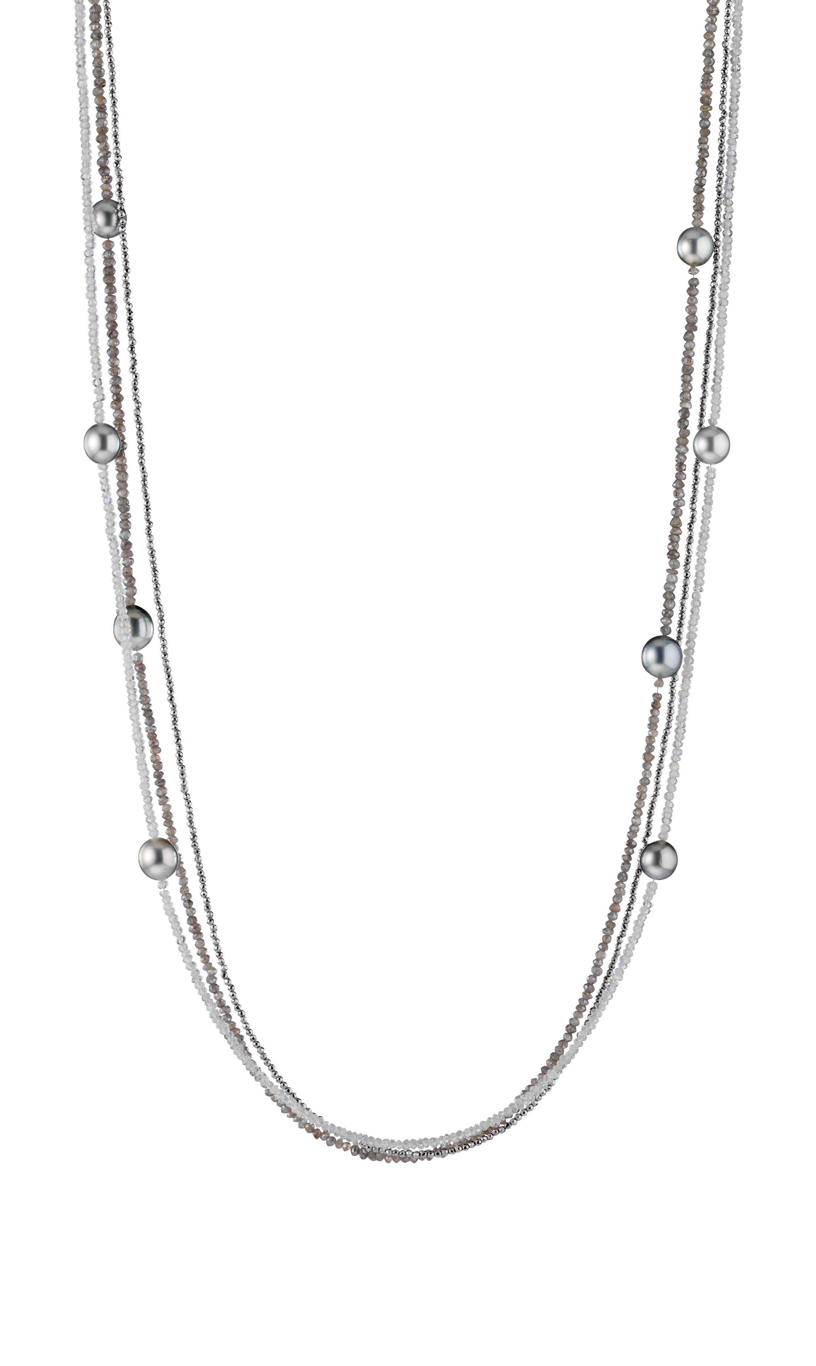 Collier mit Tahitiperlen I 100cm I 925